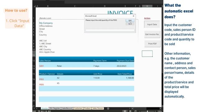 MS Excel Automation Invoice Issuance and Sales Record смотреть онлайн