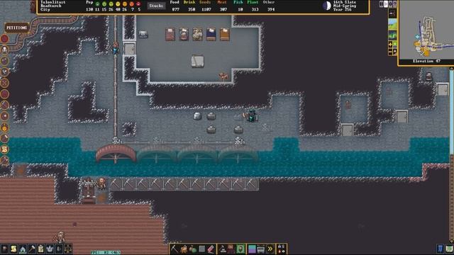 Dwarf Fortress - Quick Tutorial - Waterwheels and Pump Stacks. смотреть онлайн