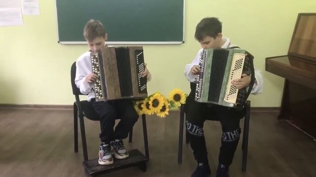 С. Стельмах "Лірична полька" - ансамбль баяністів Жуматій Артемій та Лодигін Кирило смотреть онлайн