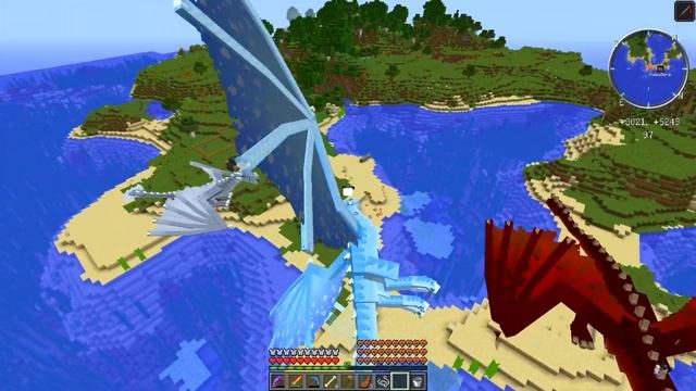 ?КАК ЛЕТАТЬ В МАЙНКРАФТЕ?! ДРАКОНЫ В MINECRAFT?! Лед и пламя #15 смотреть онлайн