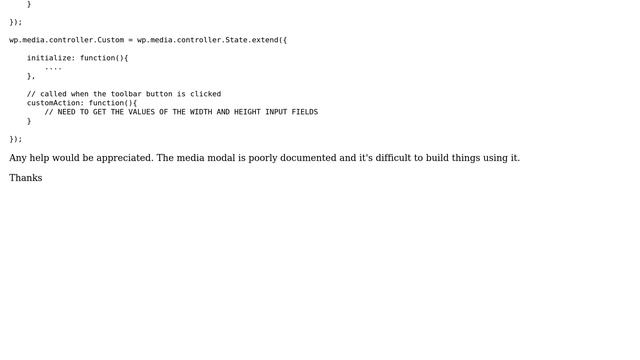 Wordpress: How to retrieve a value from an input field in a media view template? смотреть онлайн