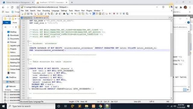Online Attendance Management System in PHP/MySQLi with Full Source Code смотреть онлайн