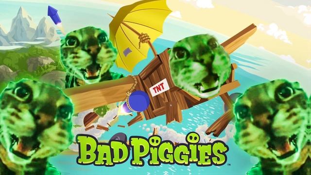 BAD PIGGIES + cat meows at the camera // Бэд Пиггес + Кот мяукает в камеру смотреть онлайн