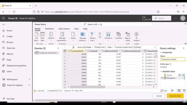 POWER BI DATAFLOW смотреть онлайн