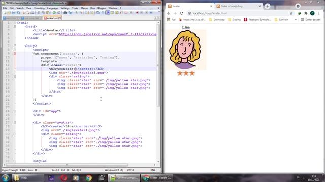 Tutorial Vue JS 2 - Membuat Avatar смотреть онлайн
