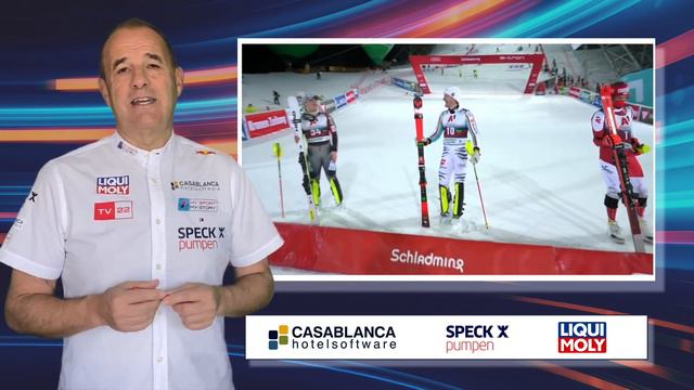 Nachtslalom Schladming: Linus Strasser vor Atle Lie McGrath & Manuel Feller bei Olmypia-Generalprob смотреть онлайн
