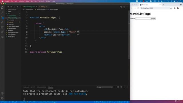Capturing Movie Search Name - React JS for the Absolute Beginner смотреть онлайн
