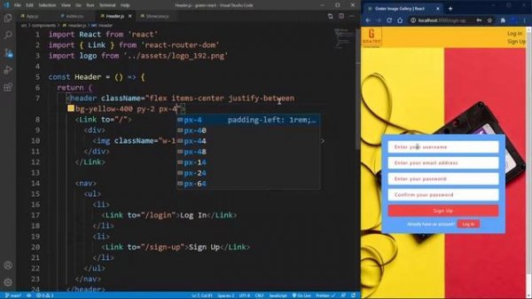 Rebuilding Past Project In ReactJs And Tailwind CSS