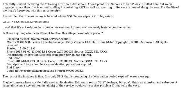 Databases: "SSIS Evaluation Period Has Expired" on Dev Instance? (3 Solutions!!) смотреть онлайн