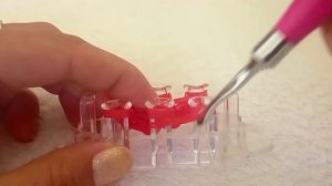 Брелок СЕРДЦЕ из резинок, на станке МОНСТР ТЭИЛ,  Радужки Rainbow Loom