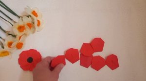 Мак из бумаги, оригами,легко и просто)