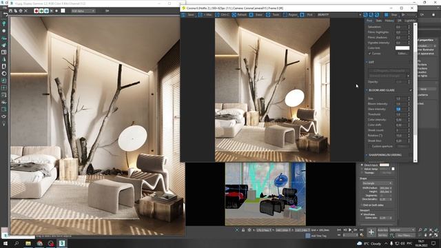 Постобробка рендеру в CoronaRendrere. Вкладка Post. Tone Mapping. Sharpening/Blurring. SH.ANN_VIZ