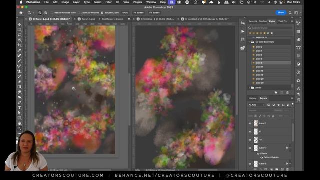 New Watercolor Brush Duo for Effortless Florals in Photoshop - Demo Tutorial смотреть онлайн