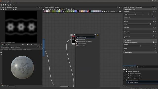 Create Holiday Ornaments In Substance Designer | Glitter, Geometric Shapes, And Metalness