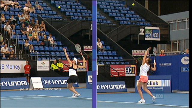 Alize Cornet & Flavia Panetta - Serve Comparison смотреть онлайн