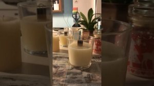 Застывание свечи из натурального воска