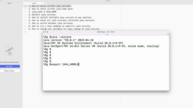 Switch between multiple java versions on mac | Set up JAVA_HOME Path on mac OS | Install Java on MA смотреть онлайн
