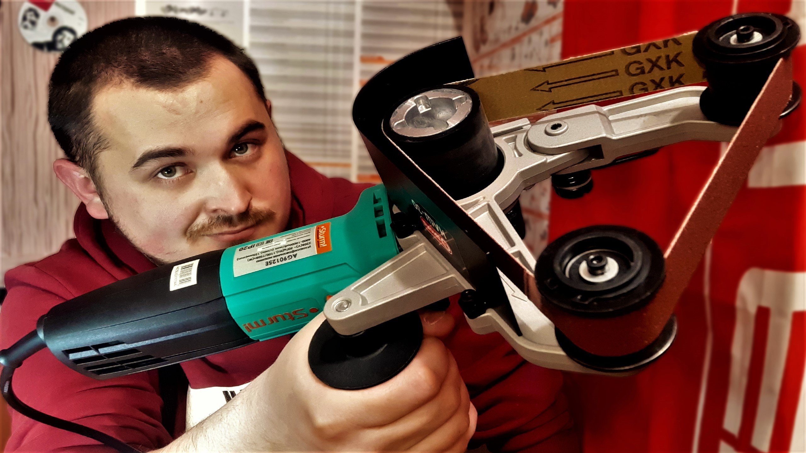 Насадка Ленточно-шлифовальная для УШМ (Гриндер из Болгарки) Мини станок... смотреть онлайн