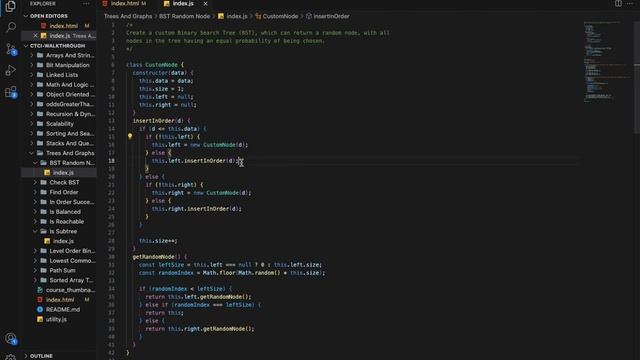 Cracking the Coding Interview Walkthrough #40 - BST Random Node смотреть онлайн