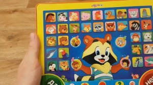 Распаковка.Развивающий планшет, "Всё о животных с крошкой енотом" от Азбукварик