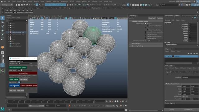Intersection Solver For Maya - Find Intersections / Self Intersections And Solve! [English Sub.]