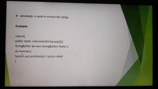 Java StringBuffer class смотреть онлайн