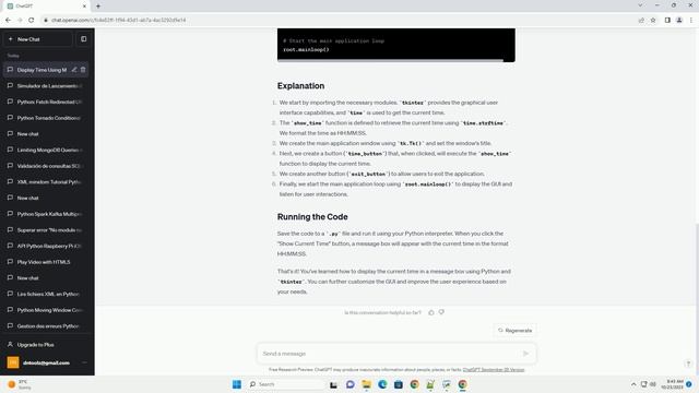 How to display time using a messagebox in python смотреть онлайн