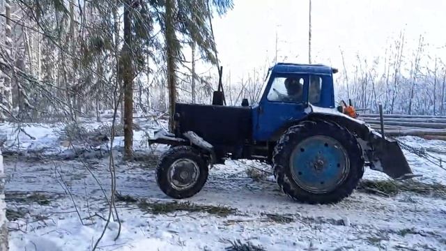 трактор мтз 82 на лесосеке смотреть онлайн