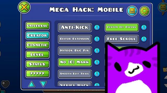 Все функции Mega Hack Mobile за 9 минут (feat. WeoLina) || Geometry Dash смотреть онлайн