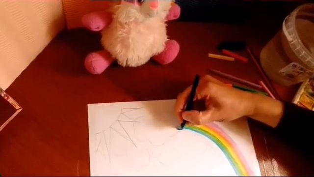 Рисуем дождик с радугой! смотреть онлайн