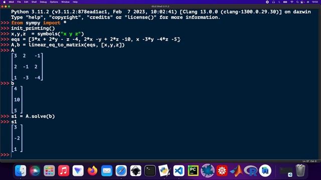 Linear Algebra: How to solve a system of equations algebraically using SymPy and Python смотреть онлайн