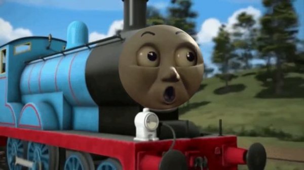 Sodor fallout Edward running from the blast
