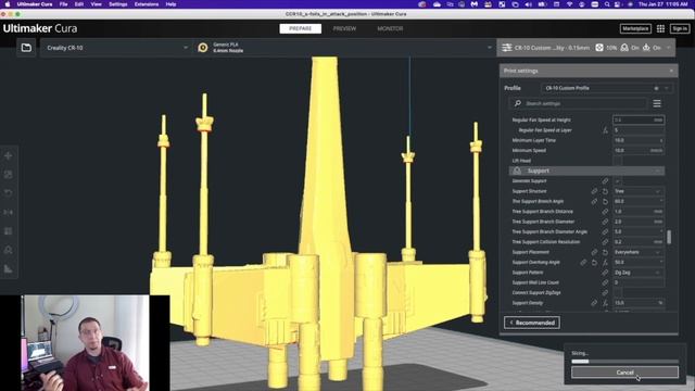 3D Print Supports: 3 Ways to add supports in Cura 4.13 смотреть онлайн