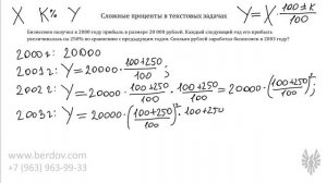 Как решать задачу B14 на сложные проценты