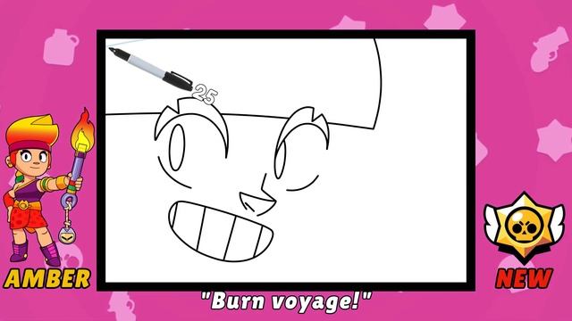 How To Draw AMBER ? Icon | Brawl Stars | New Brawler | All 35 Voice Lines смотреть онлайн