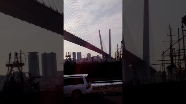Мост через бухту Золотой рог,Владивосток. смотреть онлайн