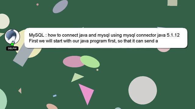MySQL : how to connect java and mysql using mysql connector java 5.1.12 смотреть онлайн