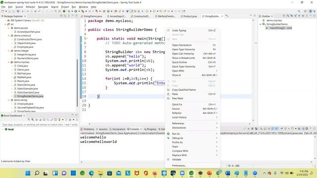 StringBuilder in Java смотреть онлайн
