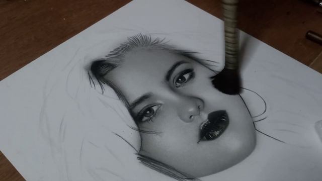 Selena Gomez Charcoal Drawing | Realtime смотреть онлайн