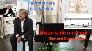 Historia de un Amor - Partitura de Richard Clayderman