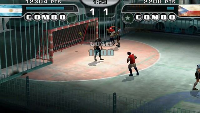FIFA Street 2 / Argentina vs Czech Rep / PSP Emulator смотреть онлайн
