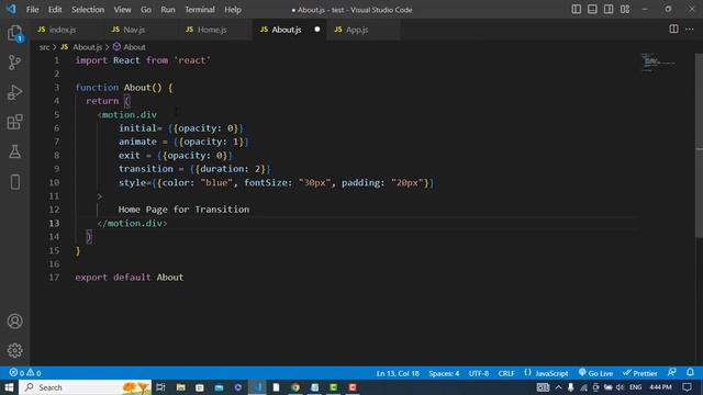 Page Transition in React js using Framer Motion смотреть онлайн