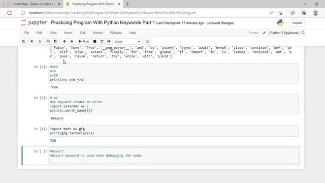 3)Practicing Program with Python Keywords Part 1 смотреть онлайн