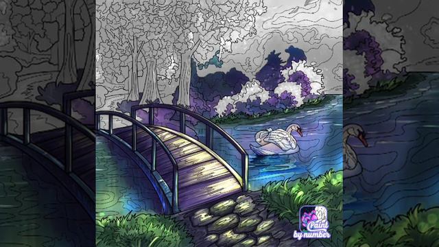 как нарисовать деревянный 🌳мост🌉посреди реки смотреть онлайн