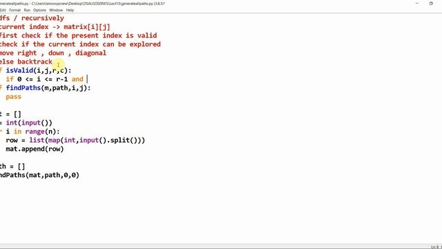 Competitive Programming with Python | Generate All Paths in a Matrix Top-Left To Right Bottom смотреть онлайн