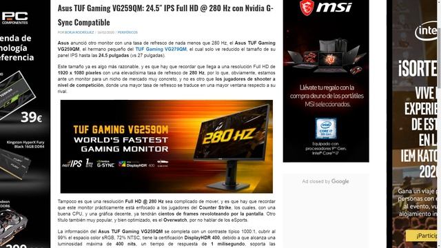 Asus TUF Gaming VG259QM 280 Hz Monitor Review смотреть онлайн