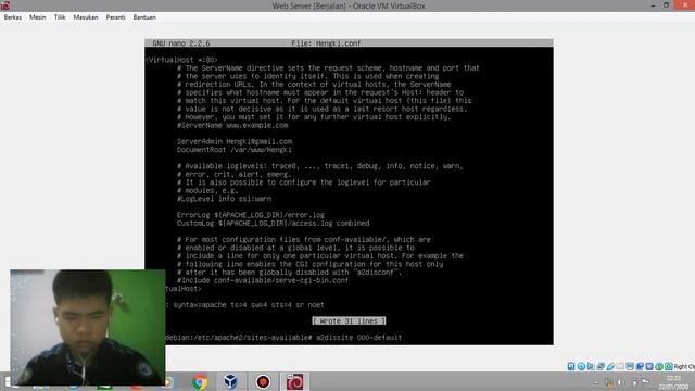 Tutorial Konfigurasi Web Server Pada Debian 8., Menggunakan Oracle VirtualBox смотреть онлайн