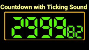 6,000 Seconds (1:40:00 Hours) 100 Mins Countdown Digital Alarm Clock Timer (With Ticking Sound)