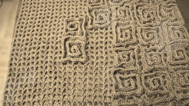 Квадратный ковер из шнура 