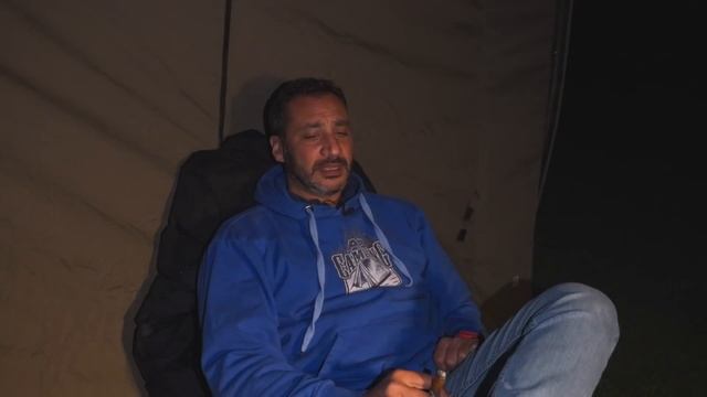 Car CAMPING In The Rain - HUGE Tent - Dog